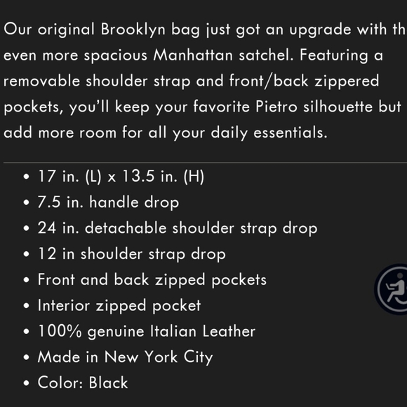 PIETRO Alessandro black leather purse hand bag - Picture 4 of 12